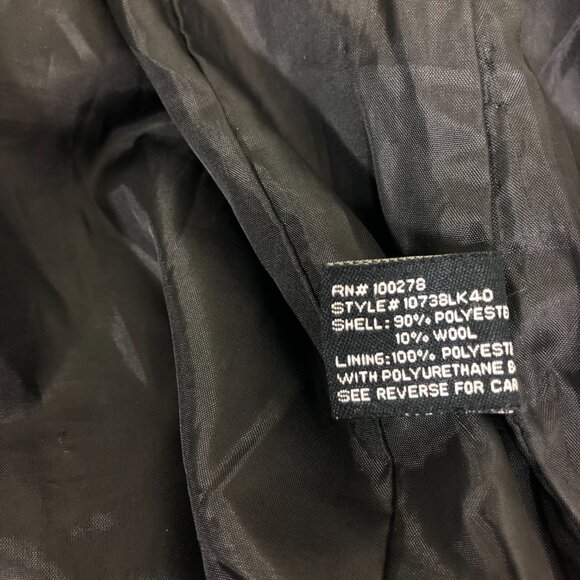 NWOT Last Kiss Black Pea Coat Women's Faux-fur Collar Belted Button Up Size X-LG - Picture 16 of 16